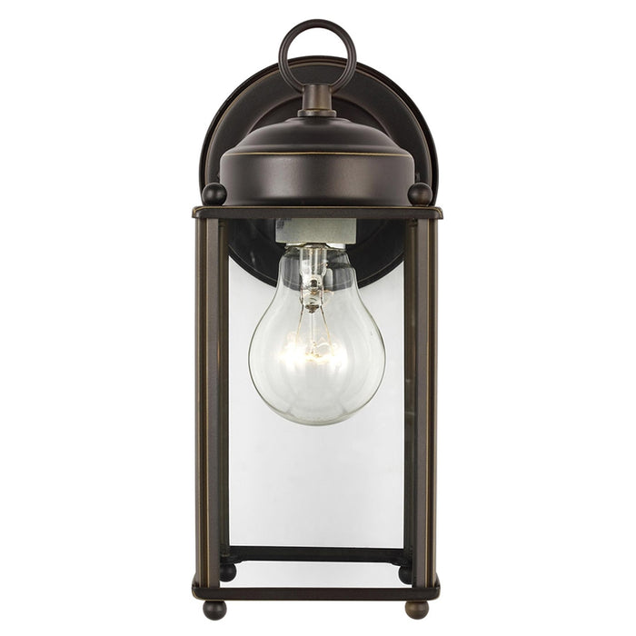 8593 New Castle 1-lt 4.5" Outdoor Wall Lantern, Clear Glass