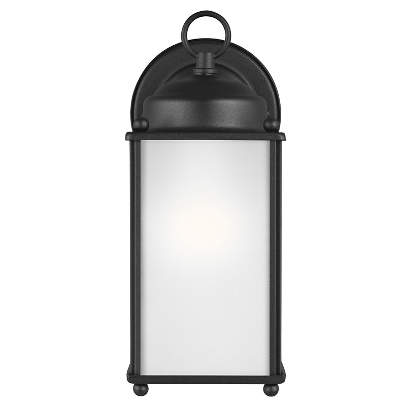 8593001 New Castle 1-lt 4.5" Outdoor Wall Lantern, Satin Etched Glass
