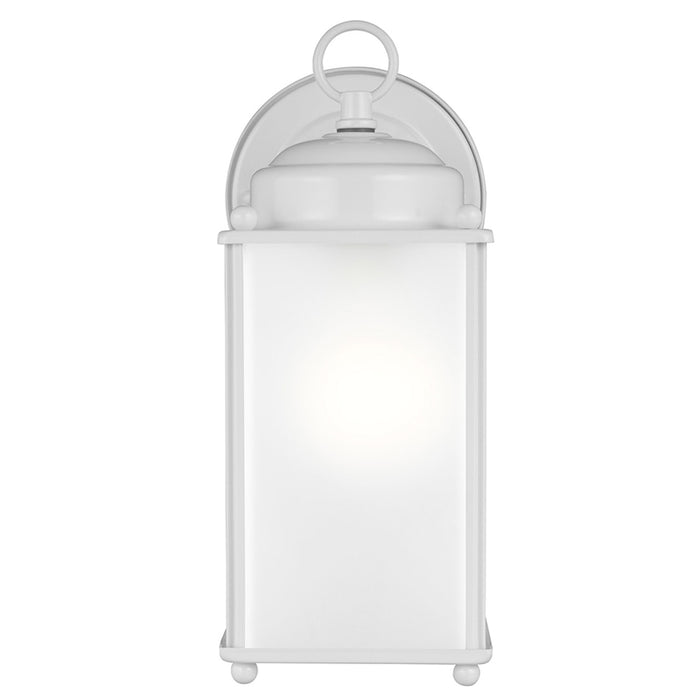 8593001 New Castle 1-lt 4.5" Outdoor Wall Lantern, Satin Etched Glass