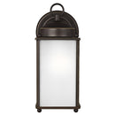 8593001 New Castle 1-lt 4.5" Outdoor Wall Lantern, Satin Etched Glass