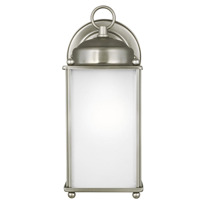 8593001 New Castle 1-lt 4.5" Outdoor Wall Lantern, Satin Etched Glass