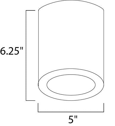 Maxim 86104 Lightray 1-lt 5" LED Outdoor Flush Mount