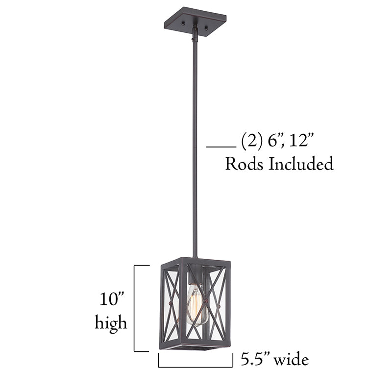 Designers Fountain 87330 High Line 1-lt 6" Mini Pendant