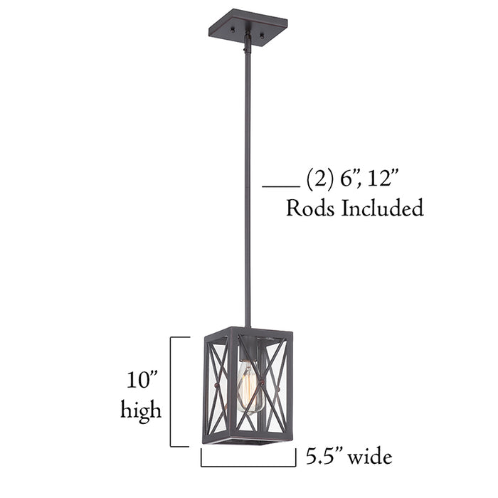 Designers Fountain 87330 High Line 1-lt 6" Mini Pendant