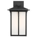 Generation 8752701 Tomek 1-lt 18" Tall Outdoor Wall Lantern - Black/White