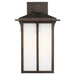 Generation 8752701 Tomek 1-lt 18" Tall Outdoor Wall Lantern - Antique Bronze/White