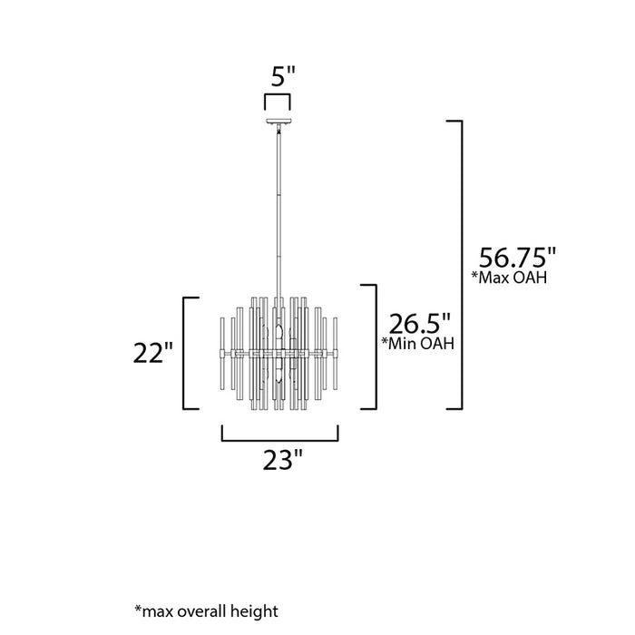 Maxim 38405 Divine 8-lt 24" Mini Chandelier