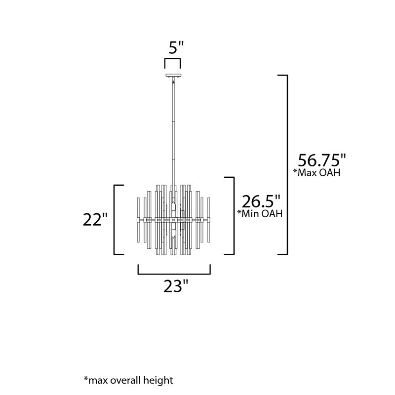 Maxim 38405 Divine 8-lt 24" Mini Chandelier
