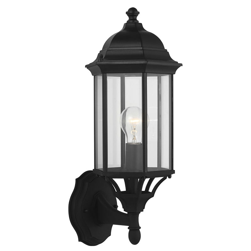 Generation 8838701 Sevier 1-lt 8" Uplight Outdoor Wall Lantern, Clear Glass