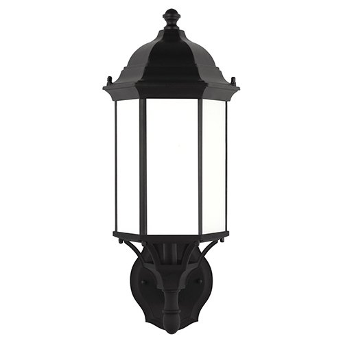 8838751 Sevier 1-lt 8" Uplight Outdoor Wall Lantern, Satin Etched Glass