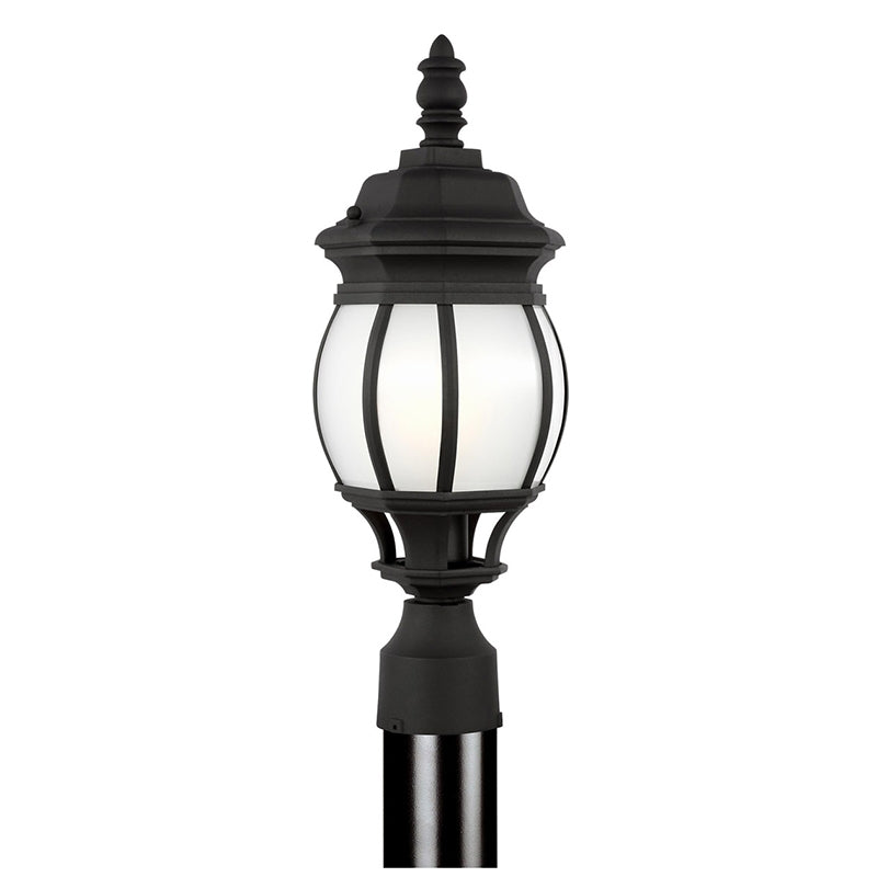 Generation 89202 Wynfield 1-lt 18.5" Tall Outdoor Post Lantern, Frosted Glass
