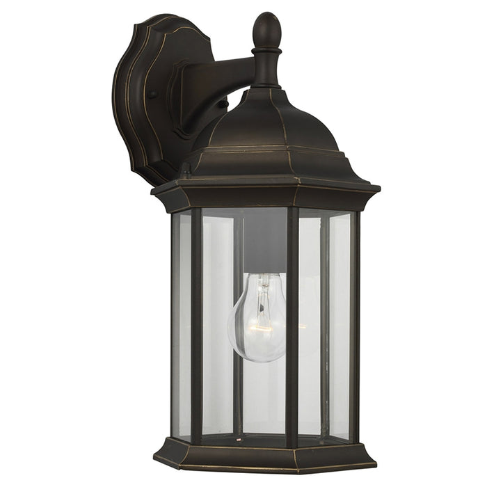 8938701 Sevier 1-lt 8" Downlight Outdoor Wall Lantern, Clear Glass