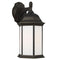 8938751 Sevier 1-lt 8" Downlight Outdoor Wall Lantern, Satin Etched Glass