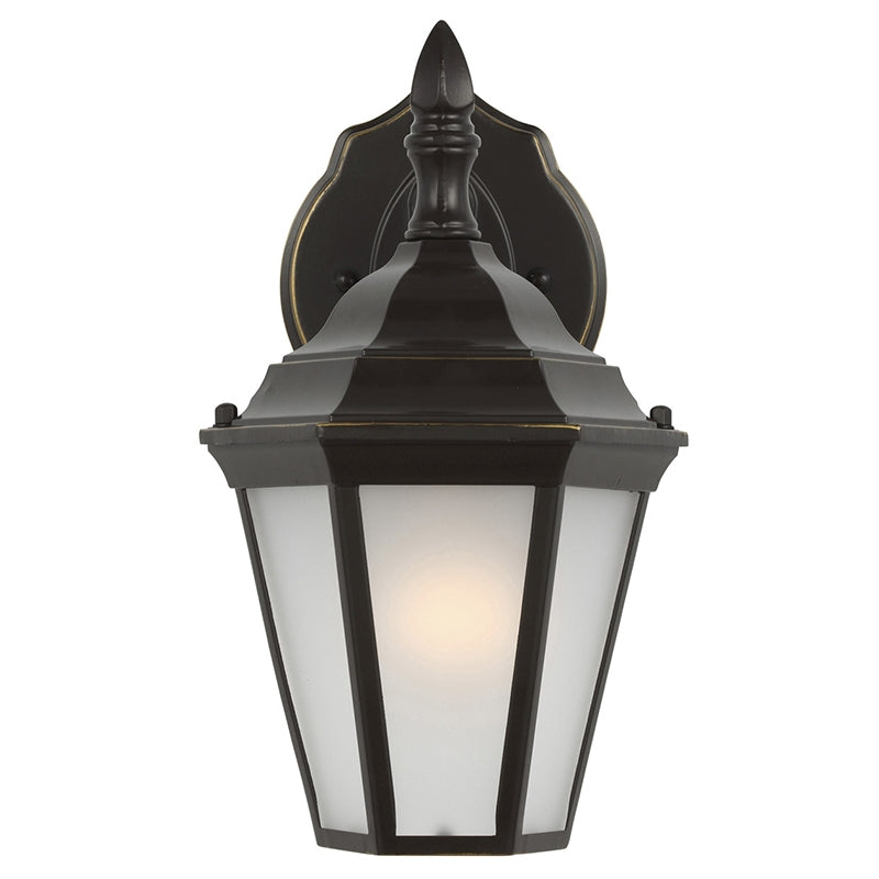 Generation 89937 Bakersville 1-lt 6.5" Outdoor Wall Lantern, Satin Etched Glass
