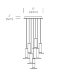 Pablo Designs Cielo 7-lt LED Chandelier