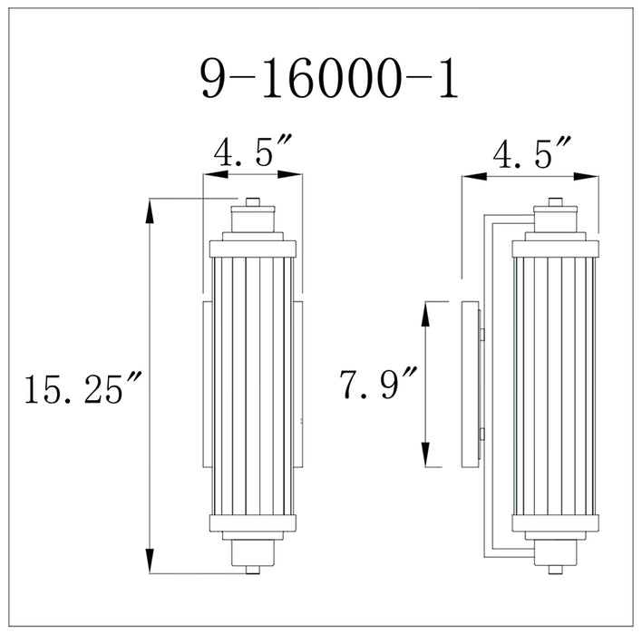 Savoy House 9-16000-1 Pike 1-lt 18" Tall Wall Sconce