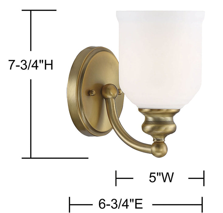 Savoy House 9-6836-1 Melrose 1-lt 7" Tall Bath Light