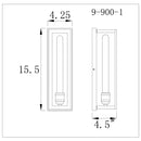 Savoy House 9-900-1 Clifton 1-lt 15" Tall Wall Sconce