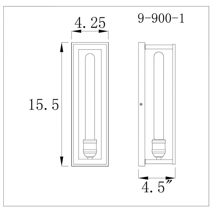 Savoy House 9-900-1 Clifton 1-lt 15" Tall Wall Sconce
