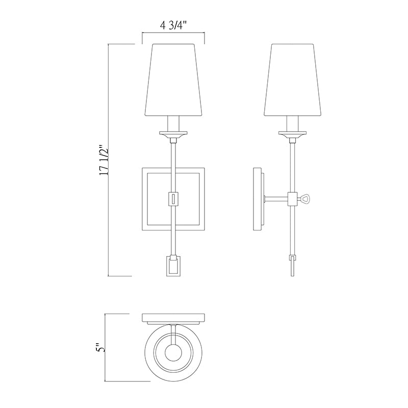 Savoy House 9-9004-1 Lorainne 1-lt 18" Tall Wall Sconce