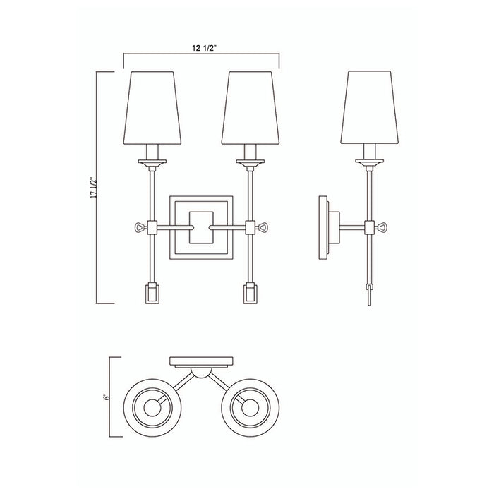 Savoy House 9-9004-2 Lorainne 2-lt 18" Tall Wall Sconce
