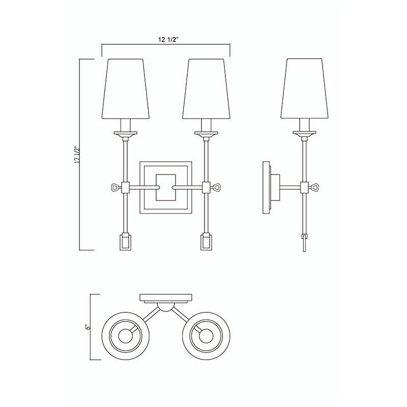 Savoy House 9-9004-2 Lorainne 2-lt 18" Tall Wall Sconce
