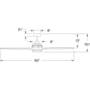 Hinkley 900160F Artiste 60" Outdoor Ceiling Fan with LED Light Kit