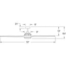Hinkley 900172F Artiste 72" Outdoor Ceiling Fan with LED Light Kit