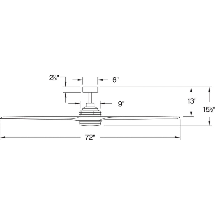 Hinkley 900172F Artiste 72" Outdoor Ceiling Fan with LED Light Kit