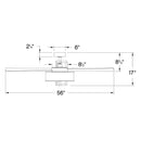 Hinkley 903056F Hampton 56" Ceiling Fan with LED Light Kit