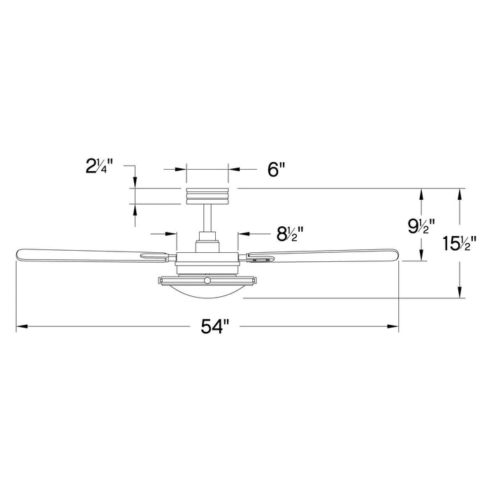 Hinkley 903254F Collier 54" Ceiling Fan with LED Light Kit