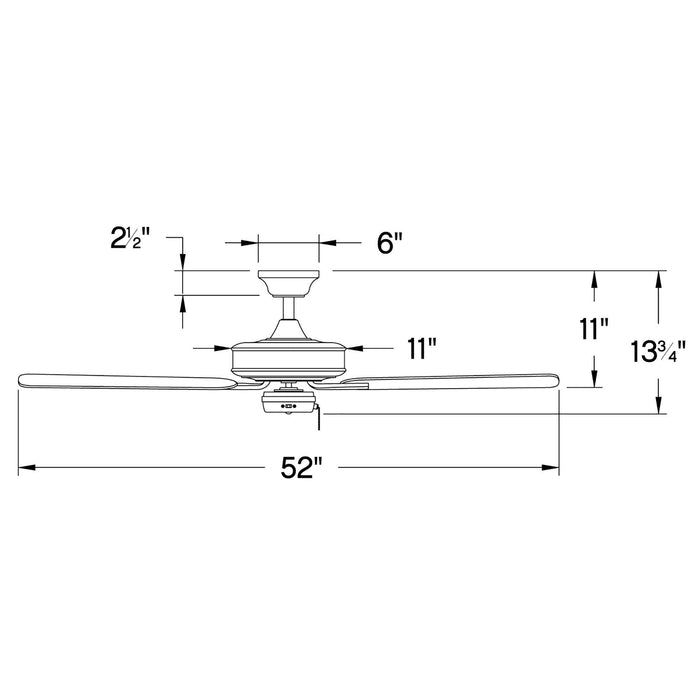 Hinkley 903352F Metro Wet 52" Ceiling Fan