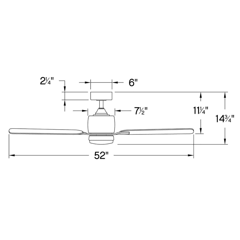 Hinkley 903552F Afton 52" Ceiling Fan with LED Light Kit