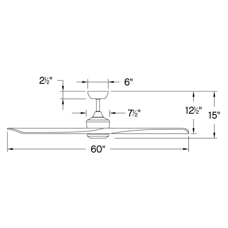 Hinkley 903660F Sculpt 60" Indoor/Outdoor Ceiling Fan with LED Light Kit