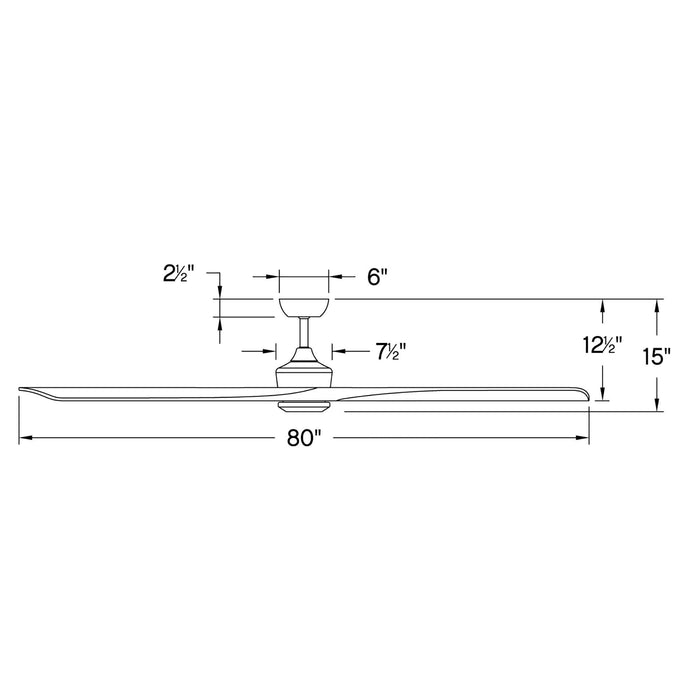 Hinkley 903680F Sculpt 80" Indoor/Outdoor Ceiling Fan with LED Light Kit