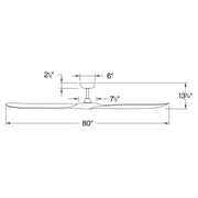 Hinkley 903880F Swell 80" Ceiling Fan