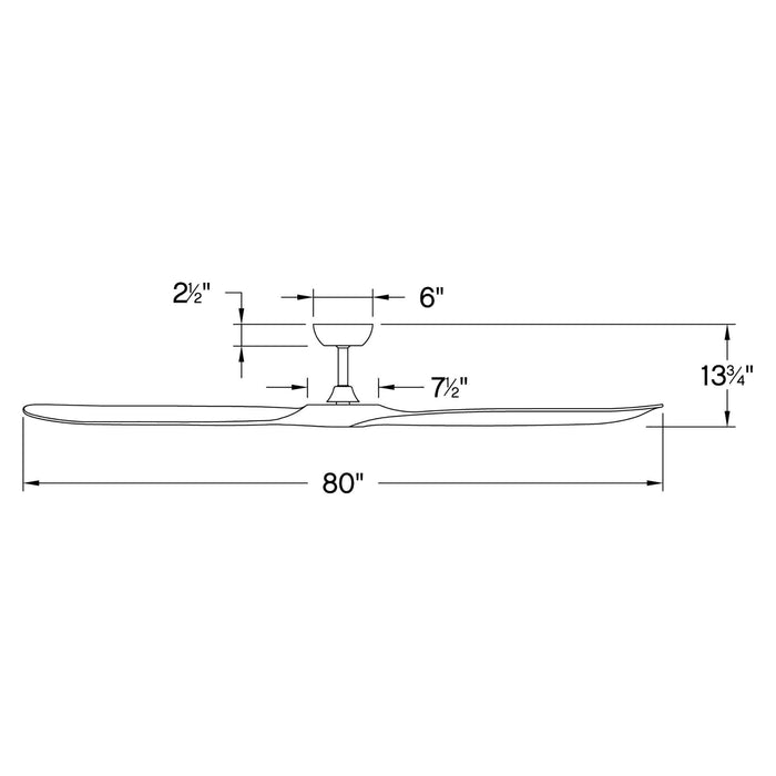 Hinkley 903880F Swell 80" Ceiling Fan