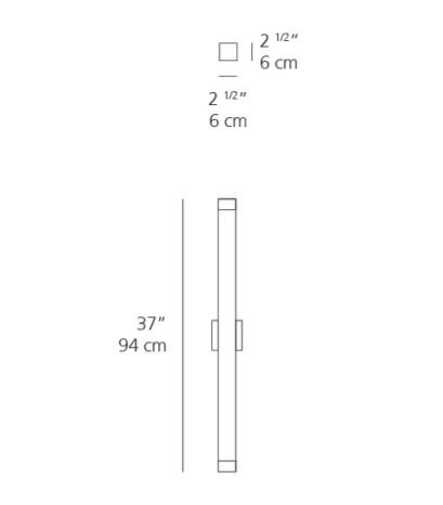 Artemide 2.5 Square Strip 37 LED Wall/Ceiling Light - 90 CRI