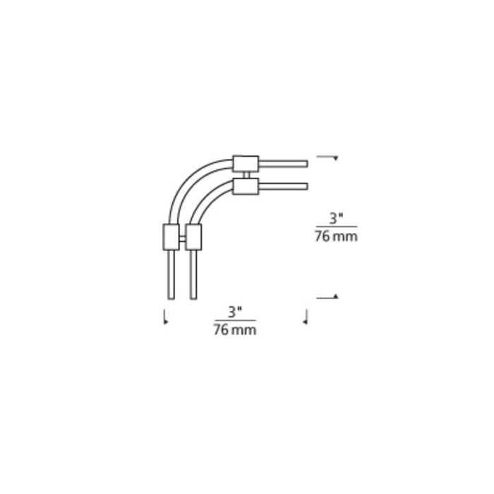 Tech 700MOCFXV One Circuit Monorail Flexible Vertical Connectors