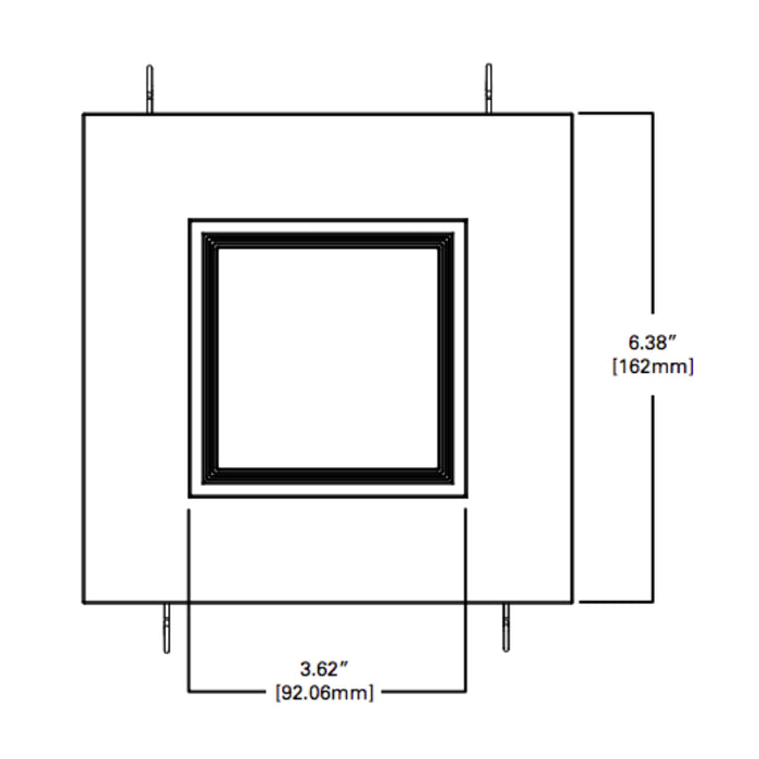 Halo RSQ5TR 5" Square Trim for RSQ5 LED Retrofit Module