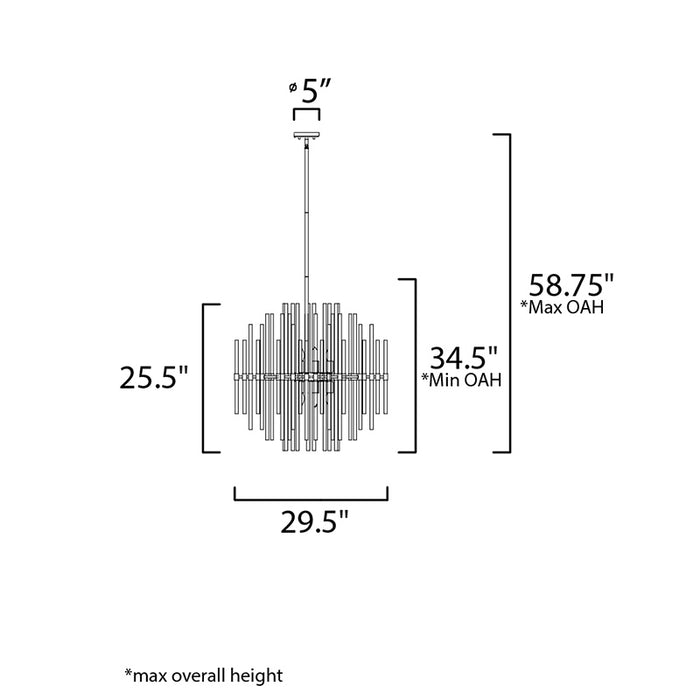 Maxim 38406 Divine 8-lt 29" Chandelier