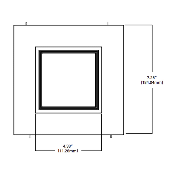 Halo RSQ6TR 6" Square Trim for RSQ6 LED Retrofit Module