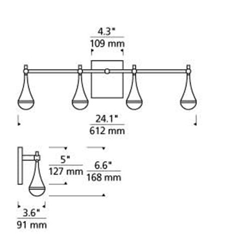 Tech Lody 4-lt Bath Light