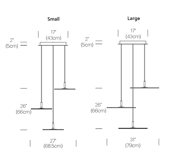 Pablo Designs Circa 3-lt LED Chandelier