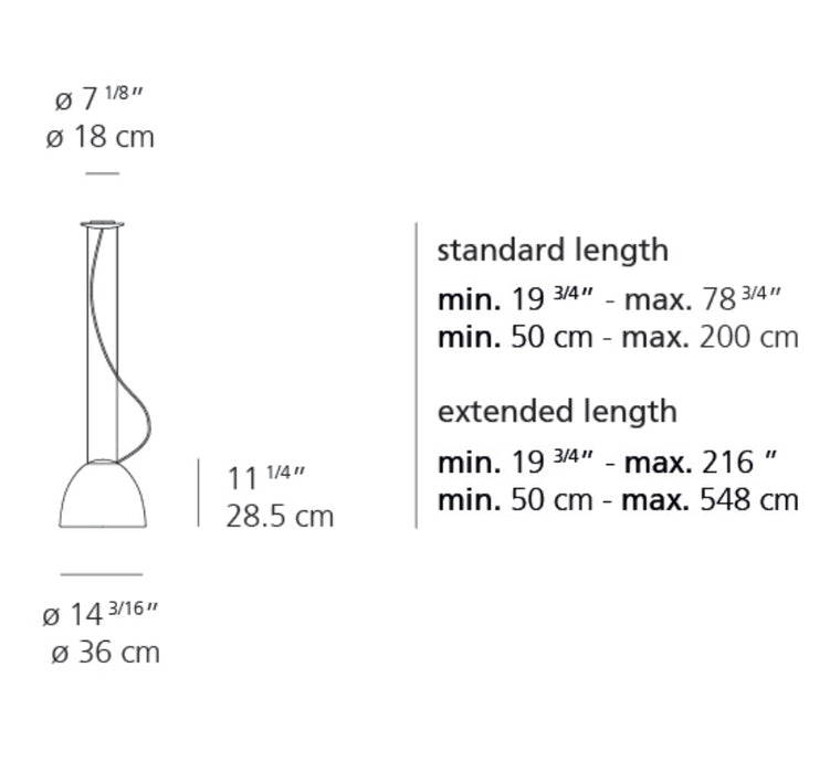 Artemide Nur Mini Gloss LED Suspension