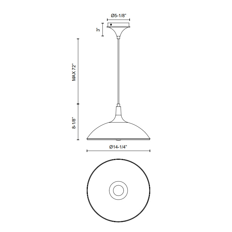 Alora Mood PD627914 Abel 1-lt 14" Pendant