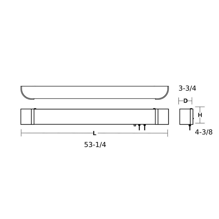 AFX ALNB52 Allen 53" LED Overbed Wall Light