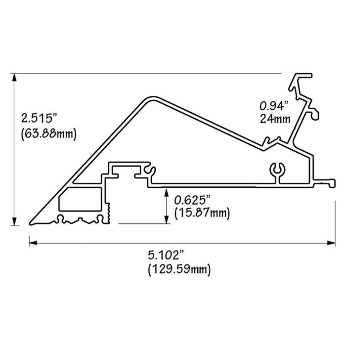 Core ALP4201KN 98" Knife-Edge Profile