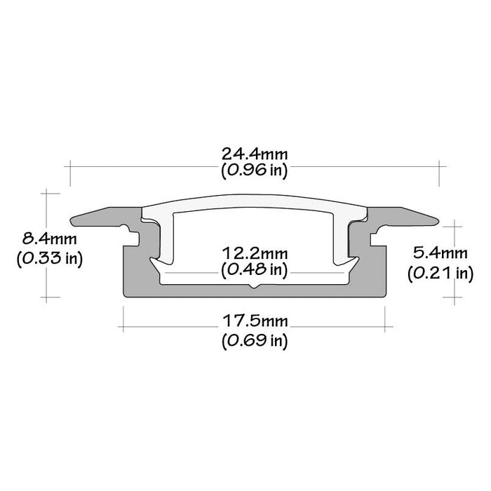 Core ALU-FL Recessed Mount LED Profile - 39 Inches