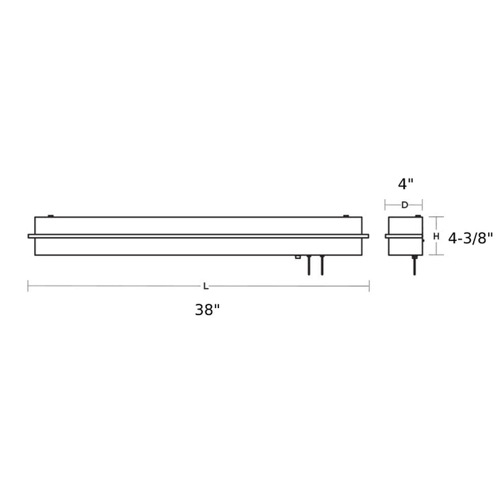 AFX APB39 Apex 38" LED Overbed Wall Light